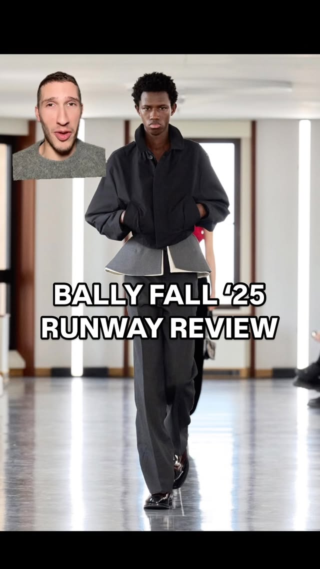 Instagram post by @tyler.lee.sparling for Bally. Caption reads: [...] ready to replace my entire wardrobe with....