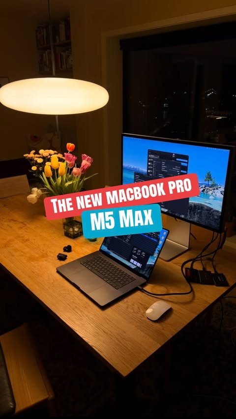 Instagram post by @nikolaischirmer for apple. Caption reads: Ad. Got to borrow the new @apple Macbook Pro M5....