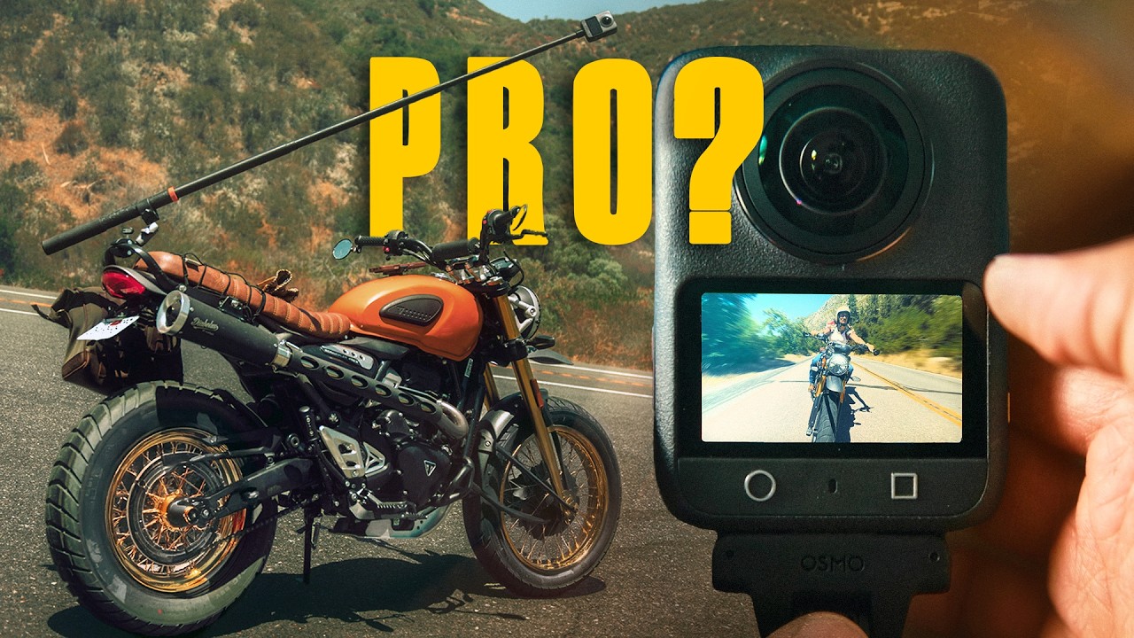 YouTube post by @cammackey for Tilta. Caption reads: Finally A PRO 360 Camera? DJI OSMO 360.