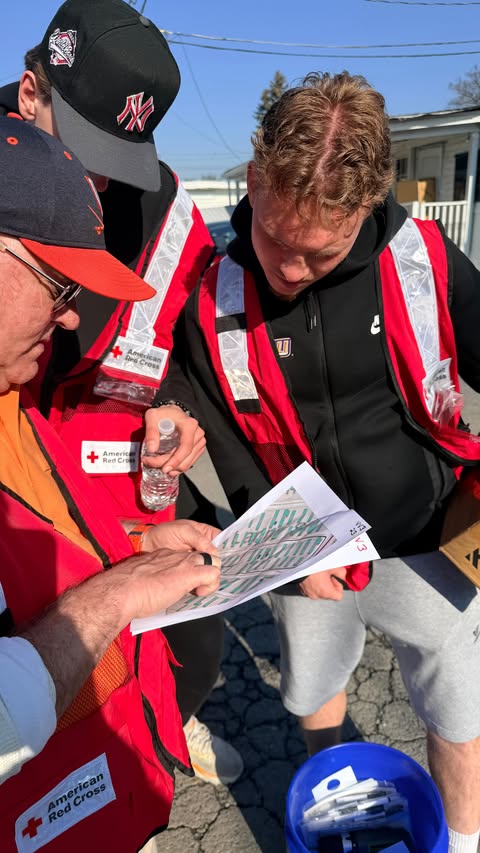 Instagram post by @jmumsoccer for American Red Cross. Caption reads: [...] @jmusports for partnering with the....