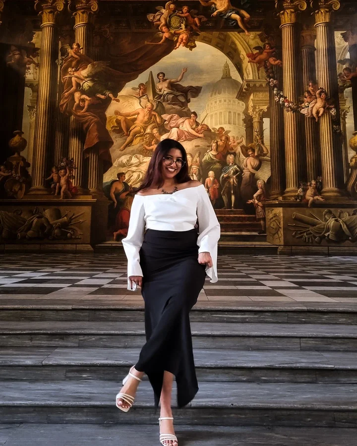 Instagram post by @hey.dorthy for Hiccup. Caption reads: [...] 🪐⭐️🥀🌙

✨️The gorgeous dress is from....