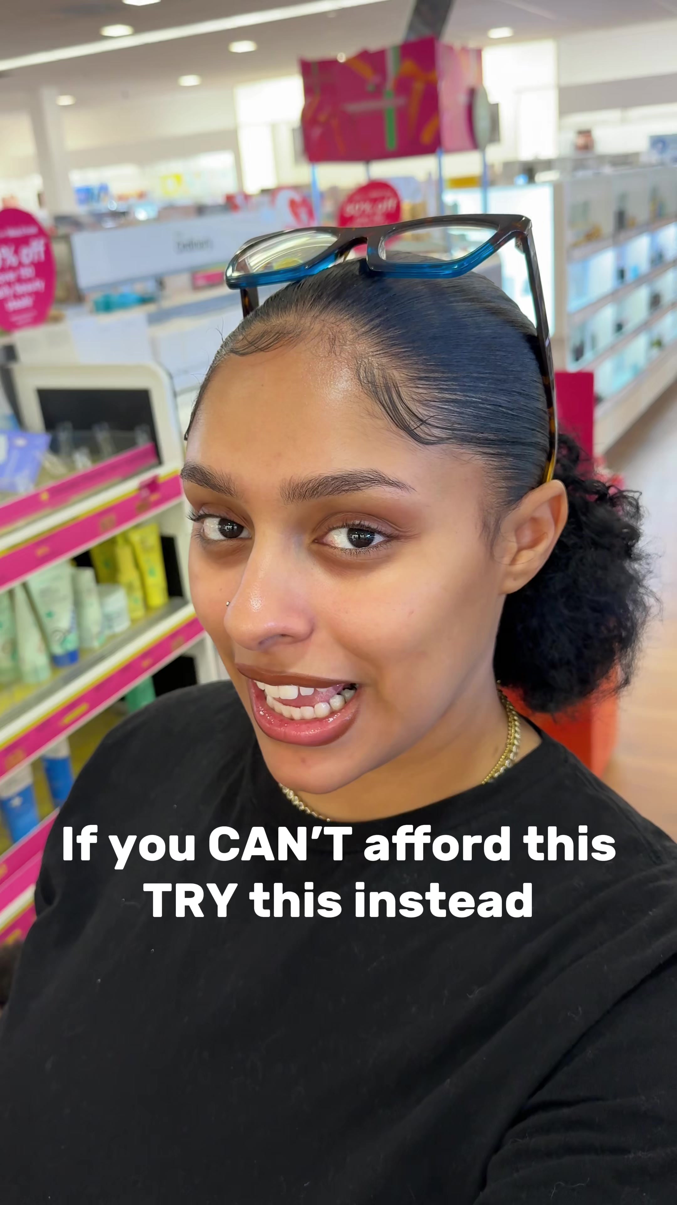 TikTok post by @allriyt for Essence Cosmetics. Caption reads: Finding the best dupes to our fav highend products....