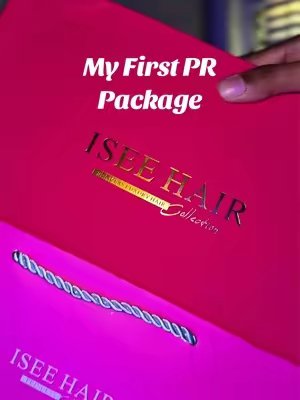 TikTok post by @ogosupremacy for ISEE Hair. Caption reads: My First PR Package from @ISEEHAIR 😊 #fyp....