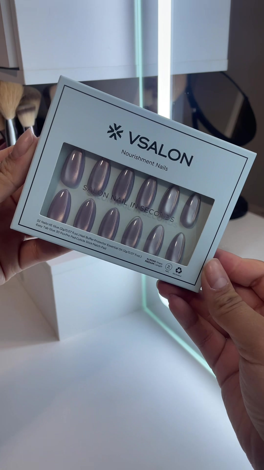 TikTok post by @_dddalia for VSALONNAIL. Caption reads: [...] these! 15% off discount code: DALI15....