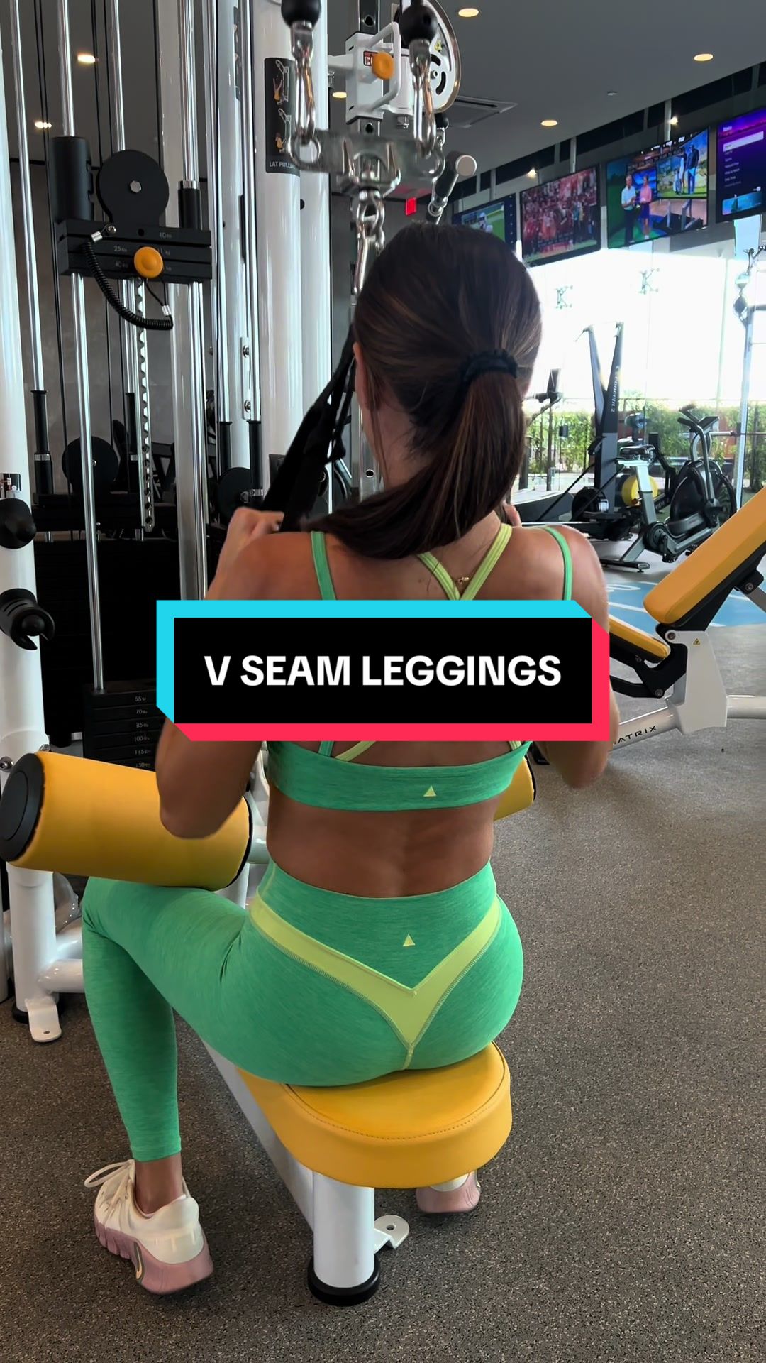 TikTok post by @courtlesp for shopvitality. Caption reads: most 👏🏼 flattering 👏🏼 leggings #shopvitality....