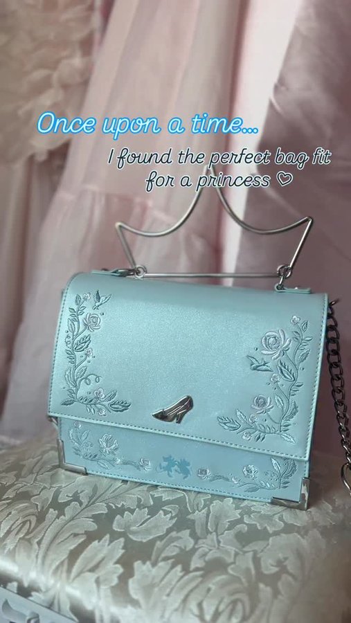 Instagram post by @molliedaniela for loungefly. Caption reads: It’s all in the details!🪡🕰️ The Cinderella....