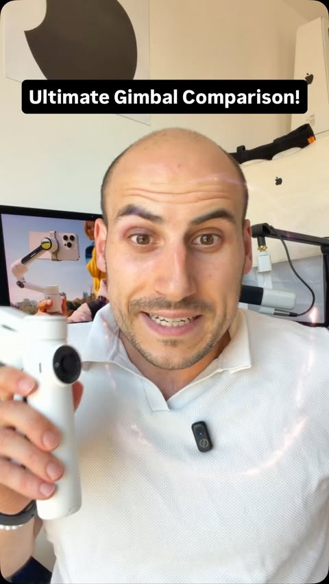 Instagram post by @appledsign for Insta360. Caption reads: [...] gimbal leader comparison featuring the....