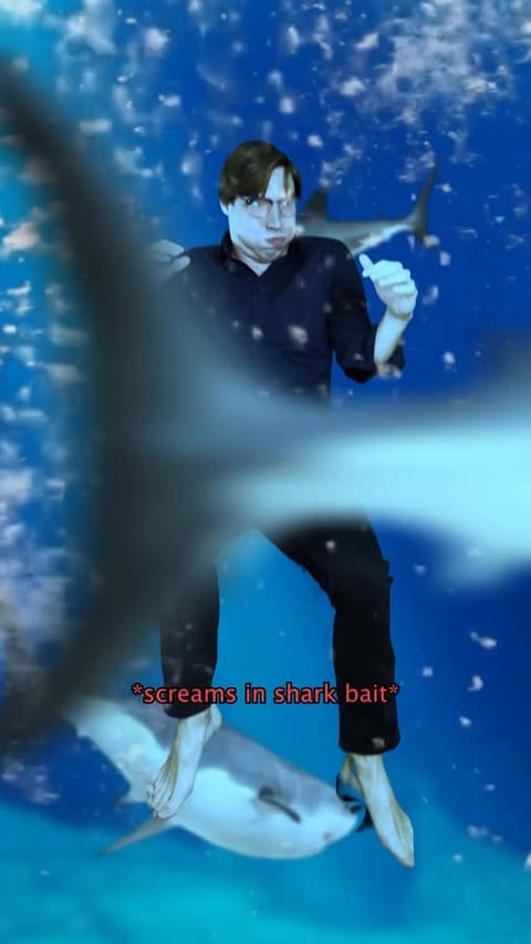 Instagram post by @josiahschneider for QuillBot. Caption reads: It’s always the childhood. 🦹‍♂️🦈 
@thequillbot....