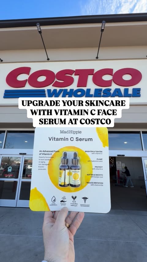 Instagram post by @costcofam4u for Mad Hippie. Caption reads: Mad Hippie Vitamin C Serum 2-Pack just landed at....