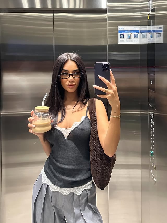 Instagram post by @marwamerazka for Fashion Nova. Caption reads: ice latte please @FashionNova 

Cami Wide Leg....