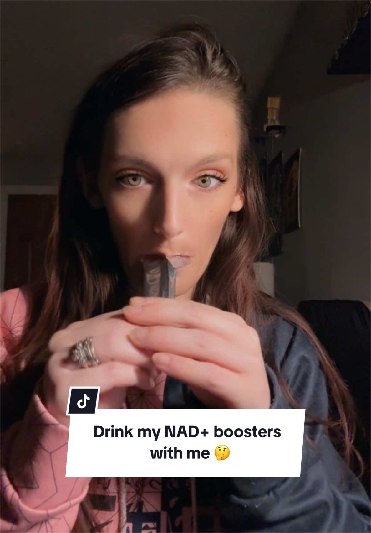 TikTok post by @hottiedanni for ZOOONE NATURE. Caption reads: [...] #liquidnad #drinkmixes @ZOOONE NATURE.
