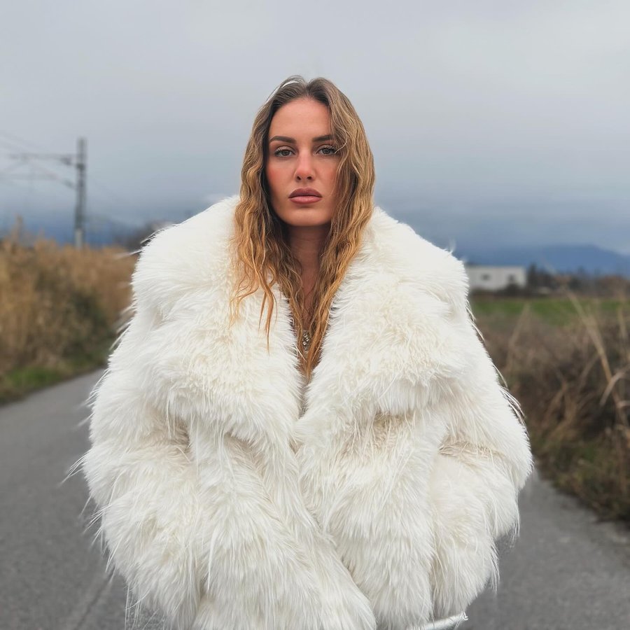 Instagram post by @katerina_dalaka for PINKO. Caption reads: Merry Christmas 🎄❤️ @pinkoofficial.