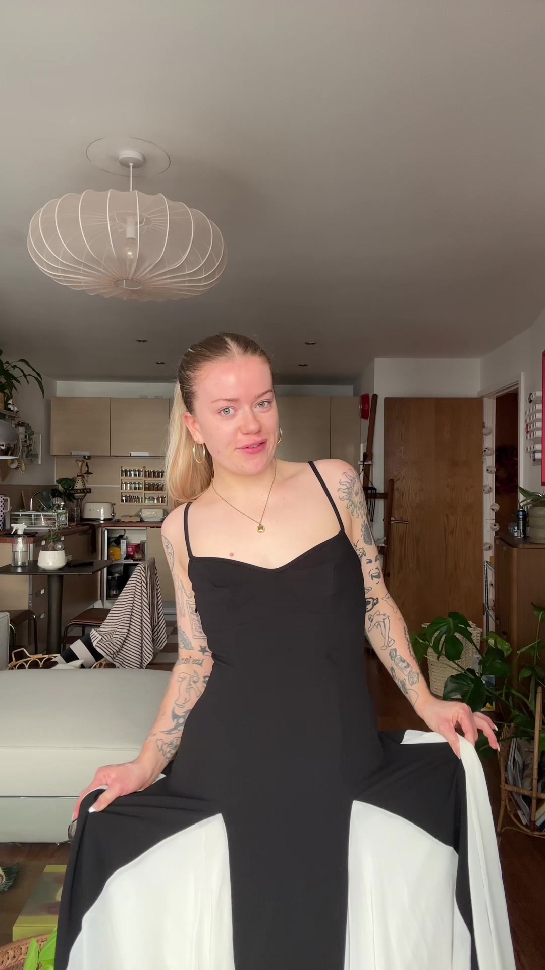 TikTok post by @kqtiewhitney2 for Azazie. Caption reads: thanks @Azazie for the luvly dress .