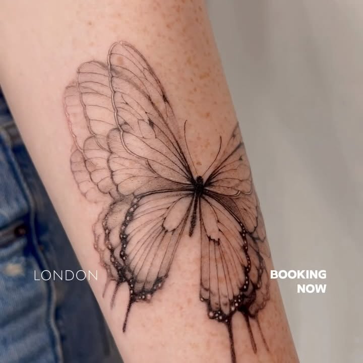 Instagram post by @acaldeira.ink for Tattoodo. Caption reads: Bookings are open from May onwards in London at....