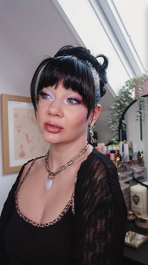 Instagram post by @lifewithzoelondon for LullaBellz. Caption reads: nah cos this @lullabellz_ hair scrunchie is an....