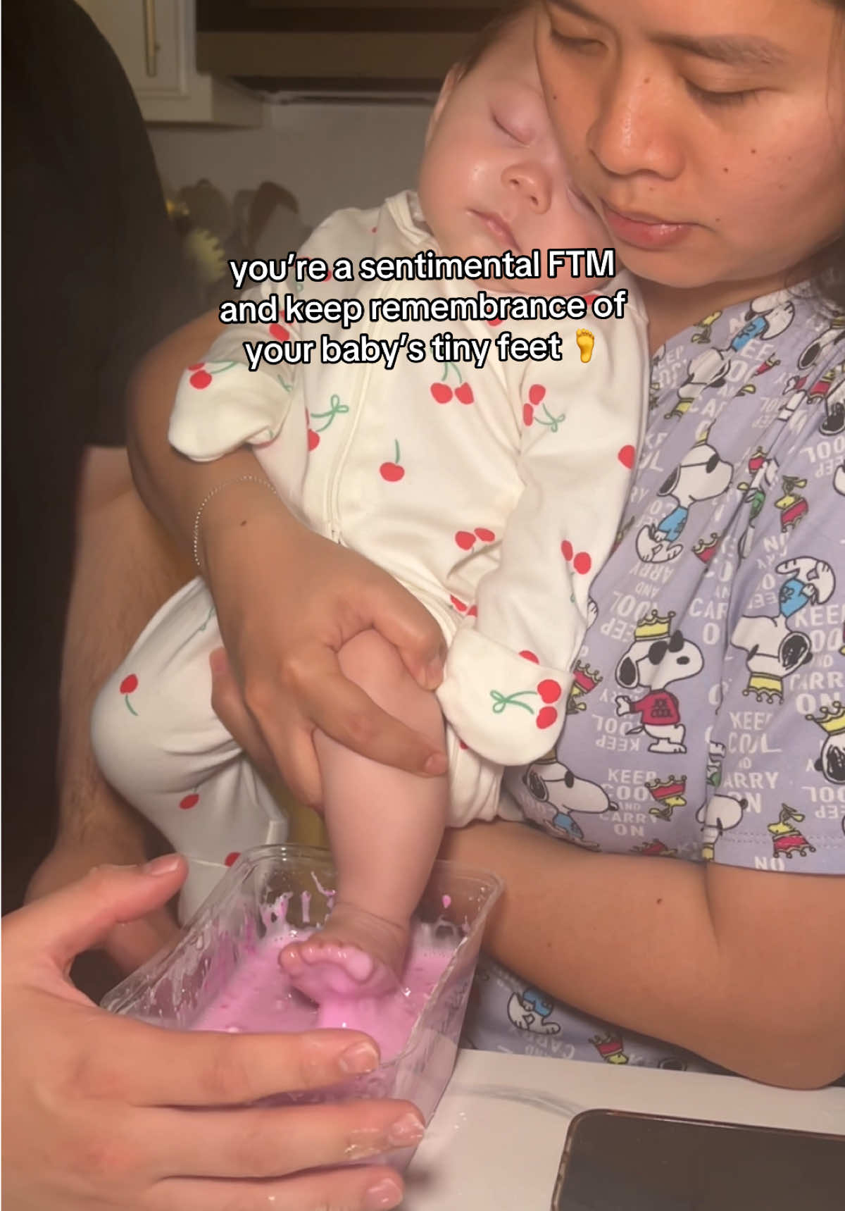 TikTok post by @carlosncherry for Luna Bean. Caption reads: [...] to keep more than one for my baby 🥹🥰 @Luna....