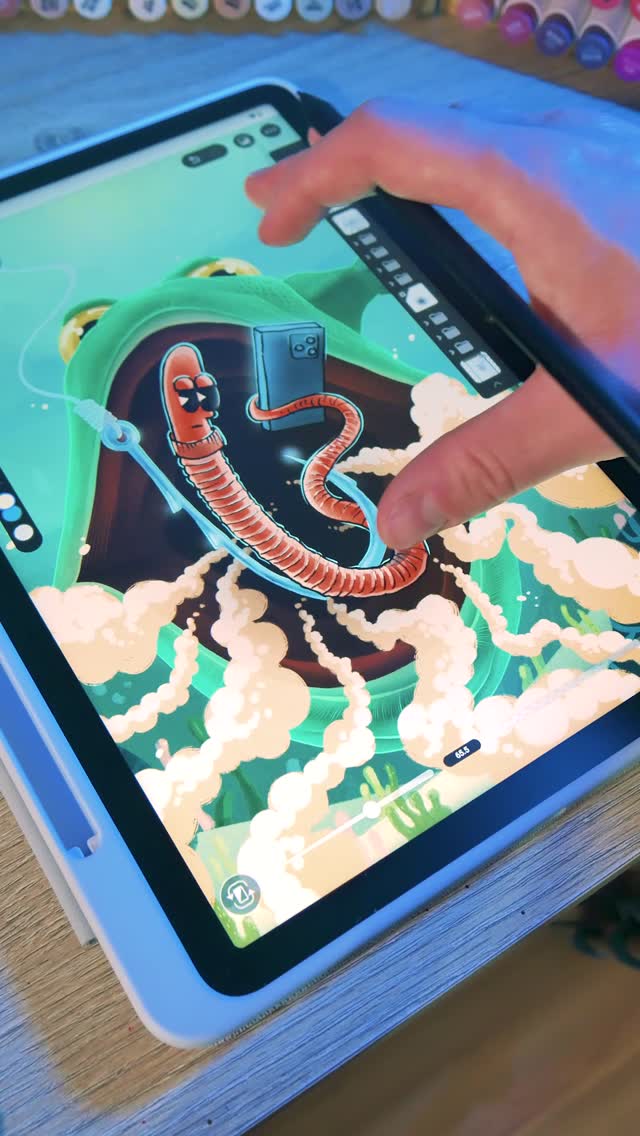 Instagram post by @lplucas for Wacom. Caption reads: Every masterpiece starts with a sketch… and a....