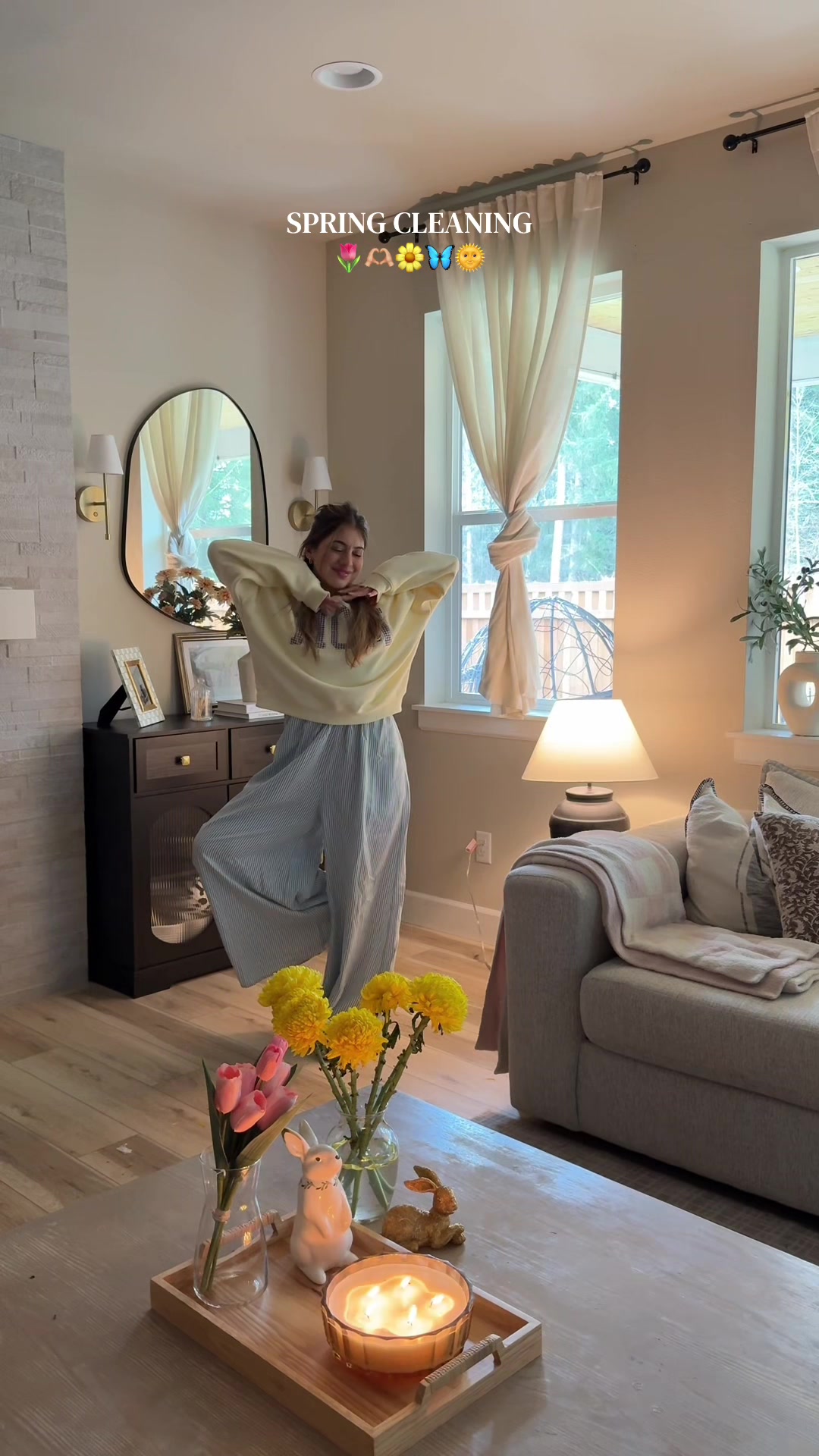 TikTok post by @miyaevarenae for Amazon Influencer ID. Caption reads: these BISSELL finds made it way too easy… the....