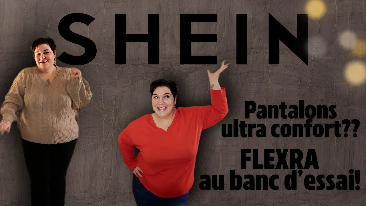 YouTube post by @aupaysdejenny for iGraal. Caption reads: SHEIN attene V realite - Dude pants?? FLEXRA put....