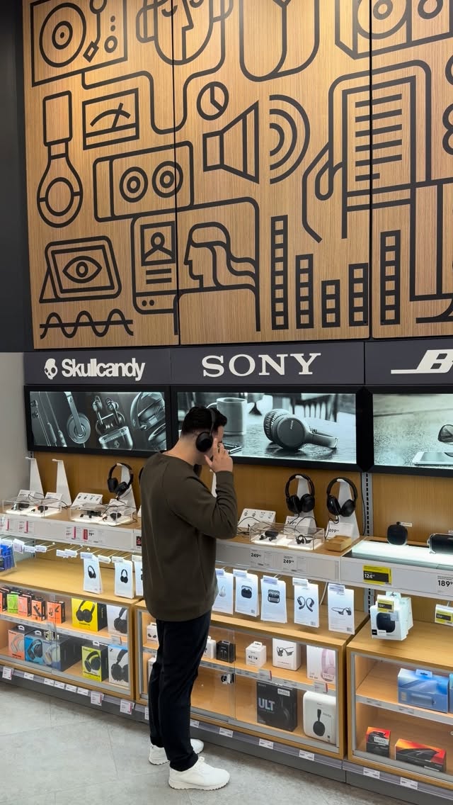 Instagram post by @dadrianca for Staples. Caption reads: Staples Canada has a huge tech section! 🎧 🎮💻....