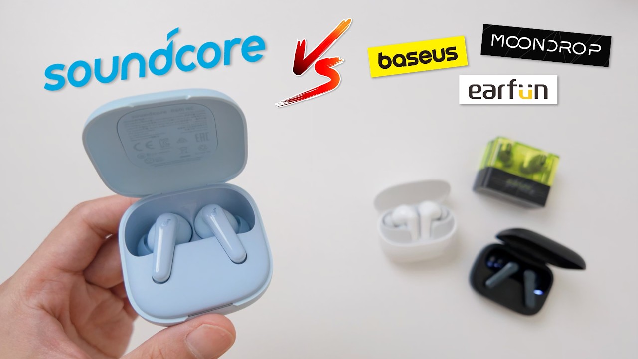 YouTube post by @namedkenn for Tokopedia. Caption reads: NEW $25 Soundcore R60i NC vs Baseus, Moondrop and....