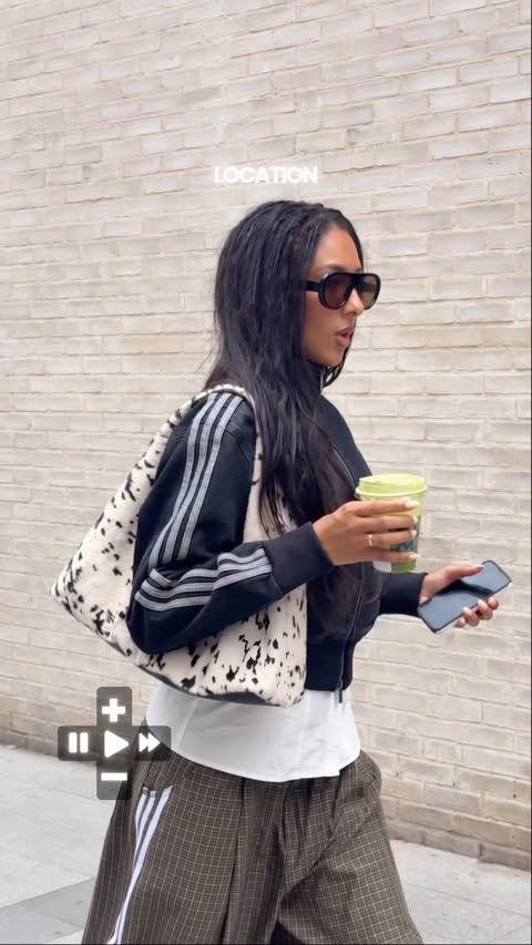 Instagram post by @antoinette.victoria for adidas. Caption reads: THREE STRIPES, ENDLESS WORLDS 🌍 adidas for every....