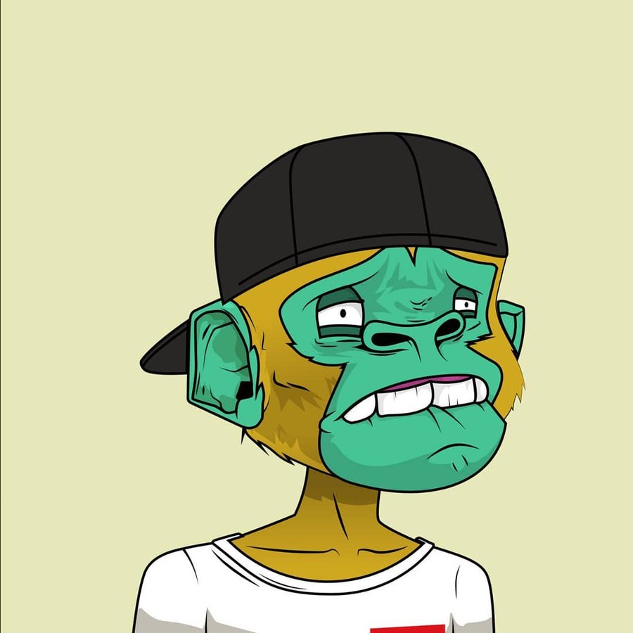 Instagram post by @allbestnft for OpenSea. Caption reads: Monkey Face collection - #261

#nft #listed....