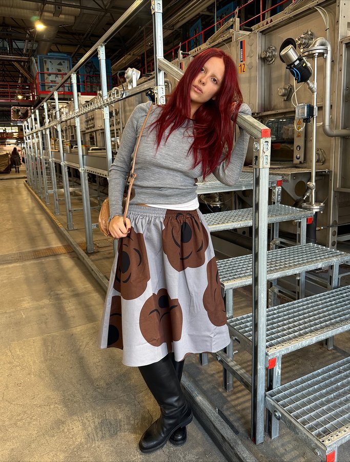 Instagram post by @mariegaguech for Marimekko. Caption reads: First time in Finland and @marimekko made it....