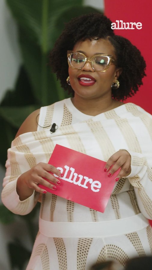 Instagram post by @danessa_myricks for Allure. Caption reads: Makeup artist and beauty brand founder....