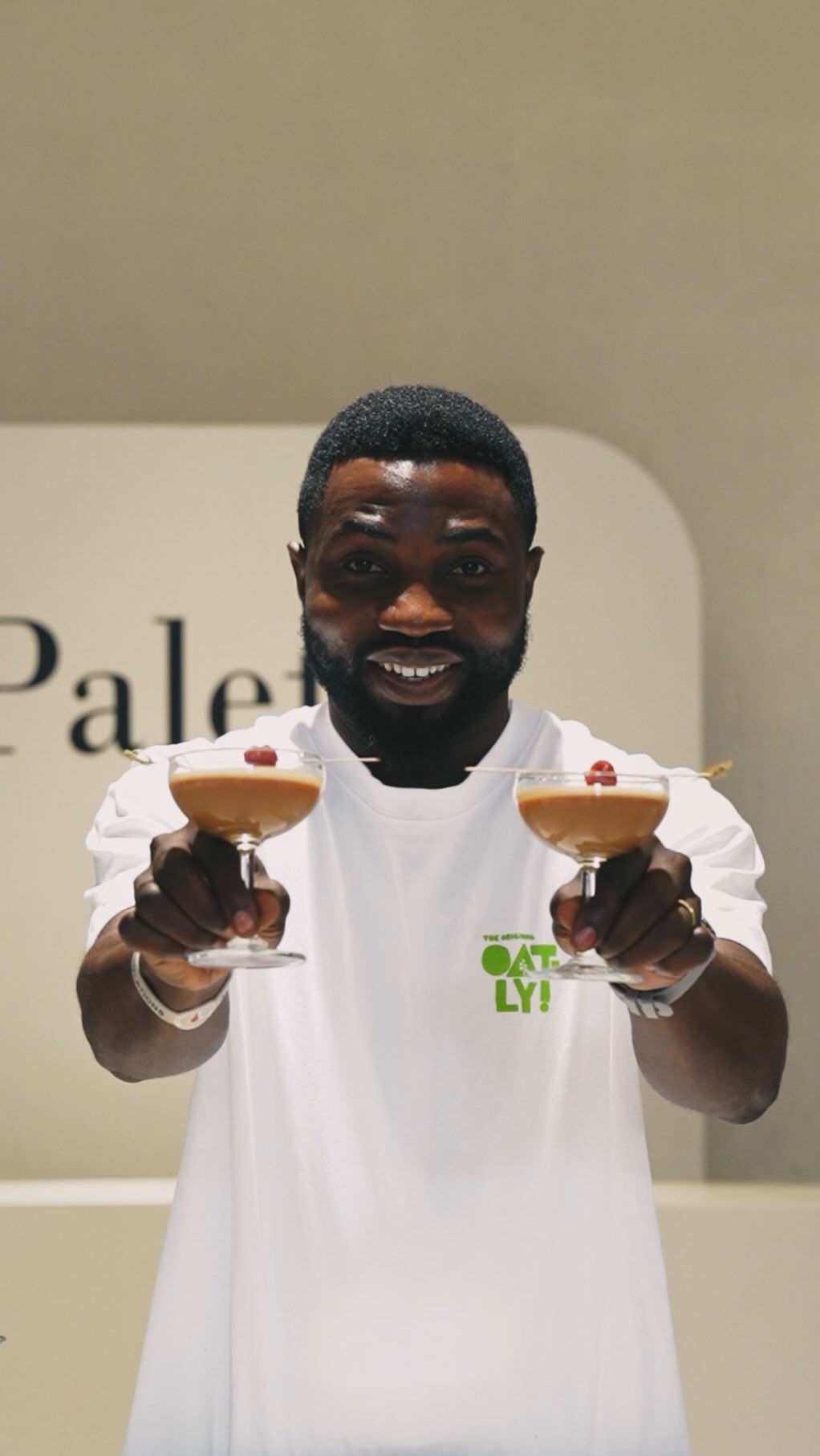 Instagram post by @noblebarista_dammy for Oatly. Caption reads: [...] drinks?

Here’s your shot! Join the @oatly....