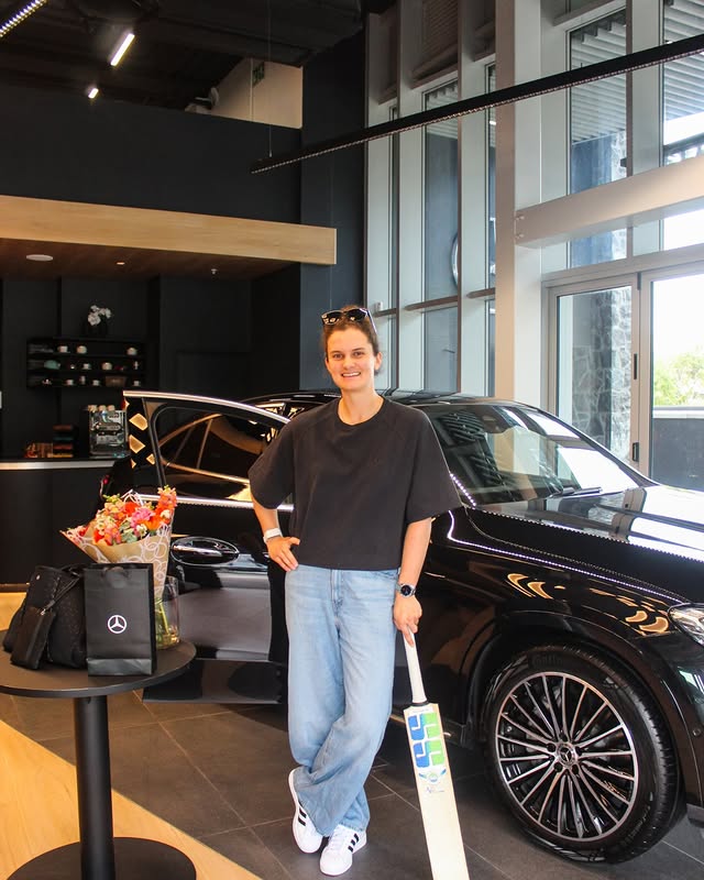 Instagram post by @laurawolvaardt for Mercedes-Benz. Caption reads: [...] embodies everything we stand for at....