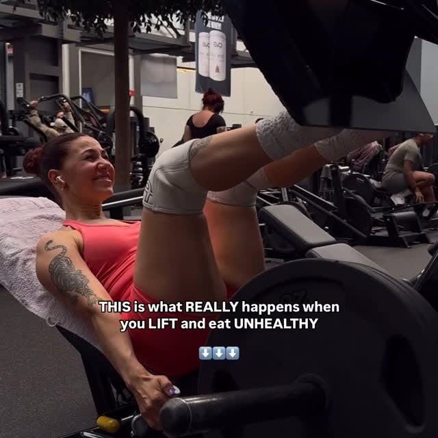 Instagram post by @angeeelina.fit for UPPPER. Caption reads: 😵‍💫👇🏽 HERE‘S THE TRUTH:

You lift HEAVY… but....