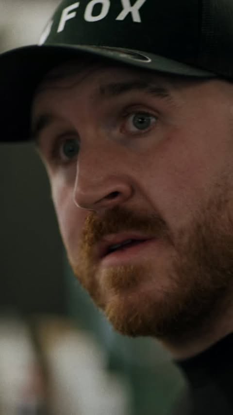 Instagram post by @ben_condron for Movember. Caption reads: Darren Conway steps away from comedy for his....