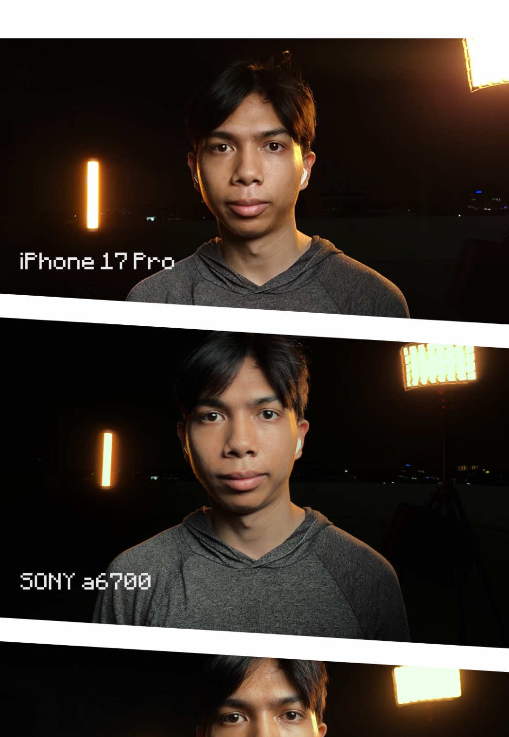 TikTok post by @dsalainti for amaran. Caption reads: tutor lighting with amaran 😃 . @amarancreators....