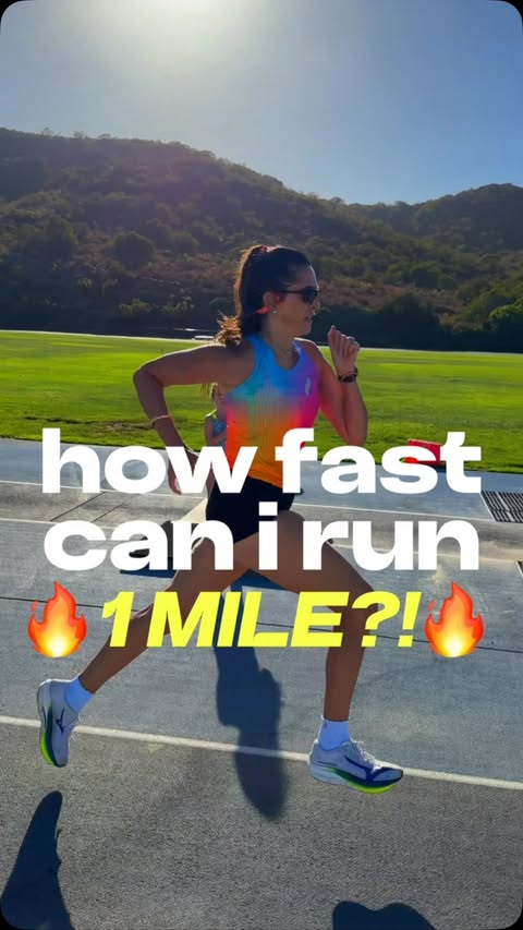 Instagram post by @trackclubbabe for Gonna Need Milk. Caption reads: 🔥ONE MILE RACE🔥 I haven’t done any speed work....