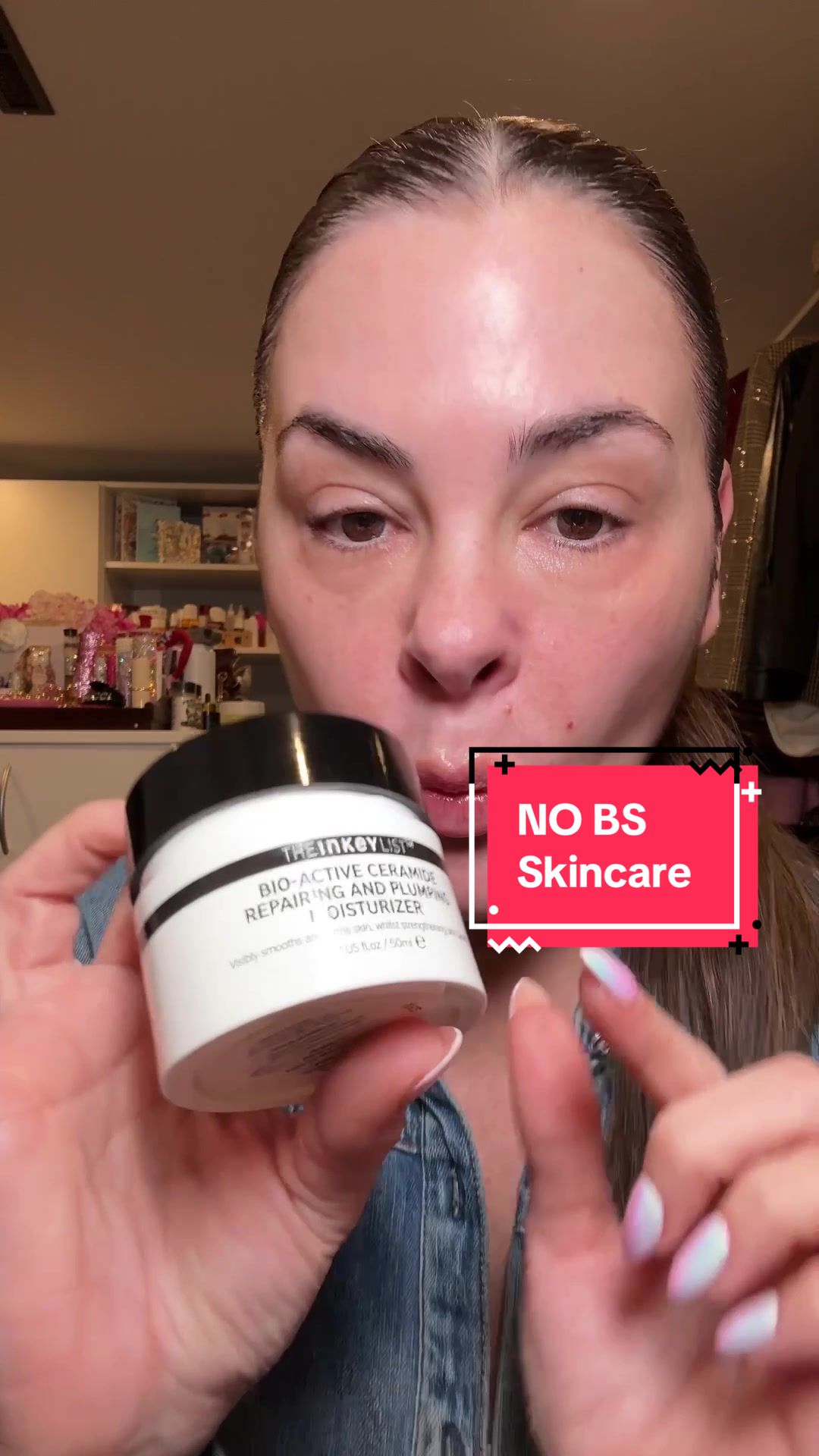 TikTok post by @ericataylor2347 for Theinkeylist. Caption reads: Budget Friendly Skincare for Fine Lines &....