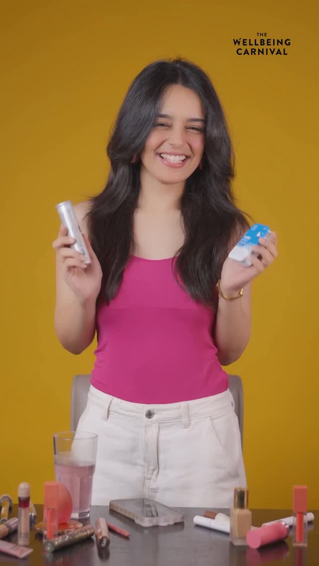 Instagram post by @aristamehta for Wellbeing Nutrition. Caption reads: Lights, camera, and wellness in action! 
The....