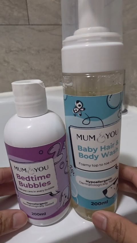 Instagram post by @tomi_nico24 for Mum & You. Caption reads: Bath time with my little boy 🤍 Every splash,....