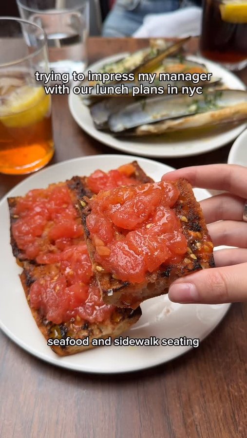 Instagram post by @tooomuchfoood for OpenTable. Caption reads: [...] the perfect spot + book right through....