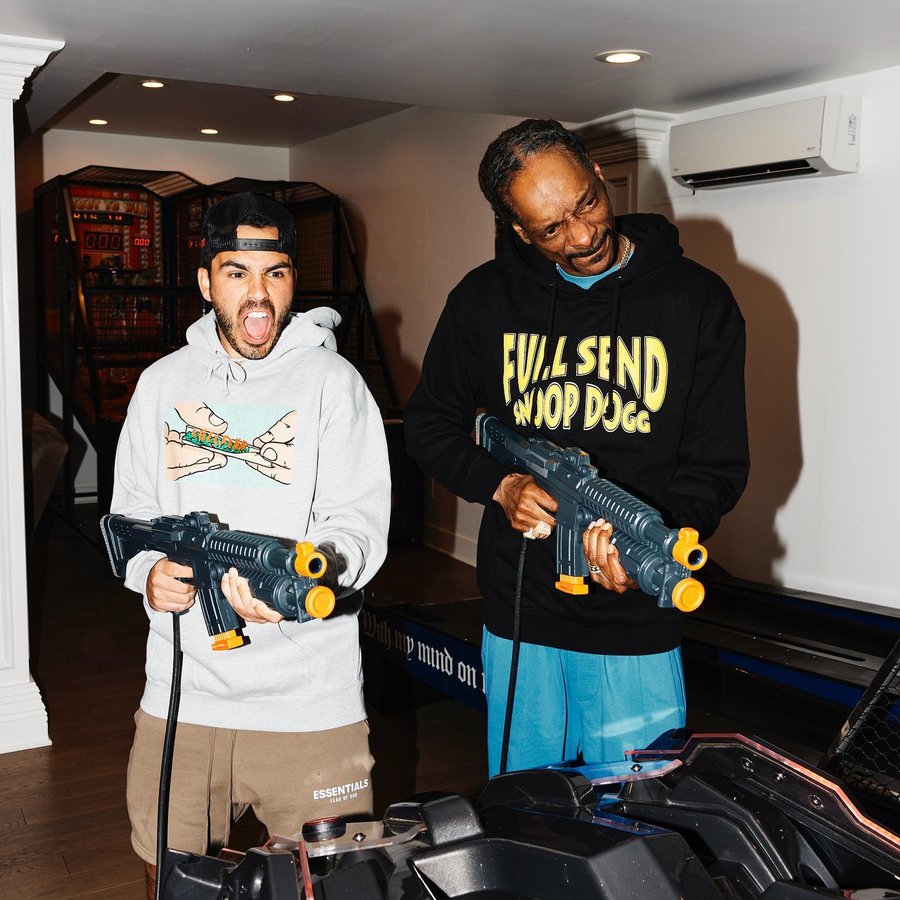 Instagram post by @kyle for Full Send. Caption reads: FULLSEND x SNOOP DOG drop live now on [...].