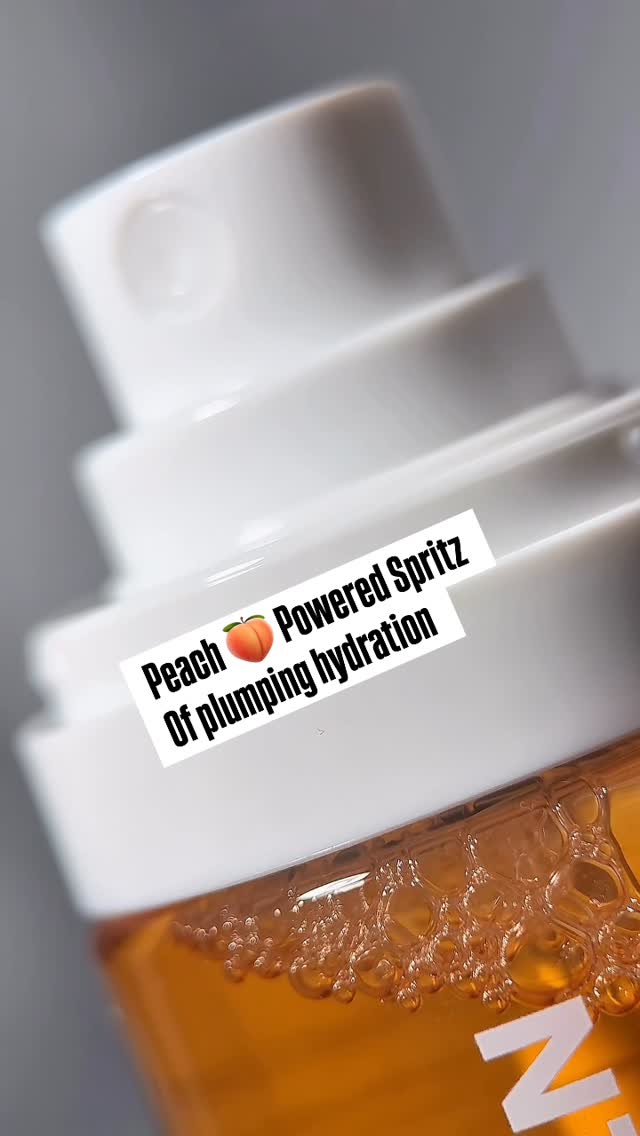 Instagram post by @beautybubble0326 for OLEHENRIKSEN. Caption reads: Peach 🍑 Glaze Glow Vitamin C Mist - @olehenriksen....