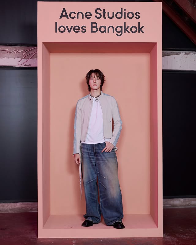Instagram post by @hirunkit_ for Acne Studios. Caption reads: Acne love bkk....