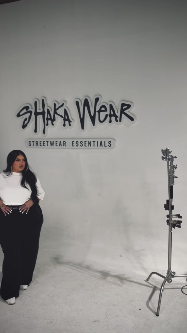 TikTok post by @brittania_glam for Shaka Wear. Caption reads: @ShakaWear 🤍 Outfit by @shakawear  Top: Garment....