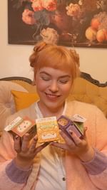 Instagram post by @whimsywithashleigh for 1985 Games. Caption reads: [...] cutest dice I’ve ever seen! 
@1985games is....