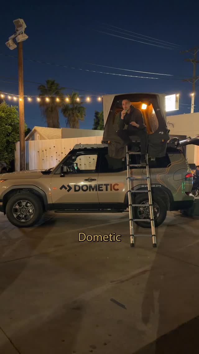 Instagram post by @taannr for Dometic. Caption reads: @dometic is giving away 17 FREE camping trips to....
