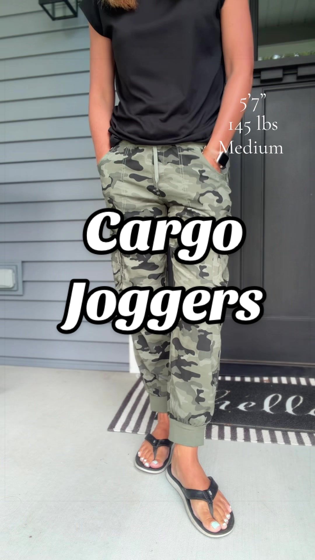 TikTok post by @julie_trimble for YSENTO. Caption reads: Joggers by @YSENTO 46% rayon, 36% polyester, 14%....