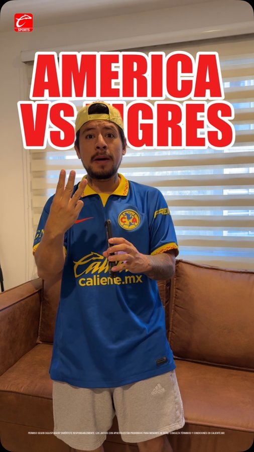 Instagram post by @paquideus for Caliente.mx. Caption reads: ¡PAR-TI-DA-ZO! 🐯🆚🦅

¿Creen que se cumplan todas....