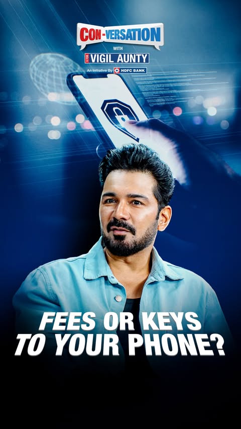 Instagram post by @vforvigilaunty for HDFC Bank. Caption reads: [...] or visiting www.cybercrime.gov.in.​....