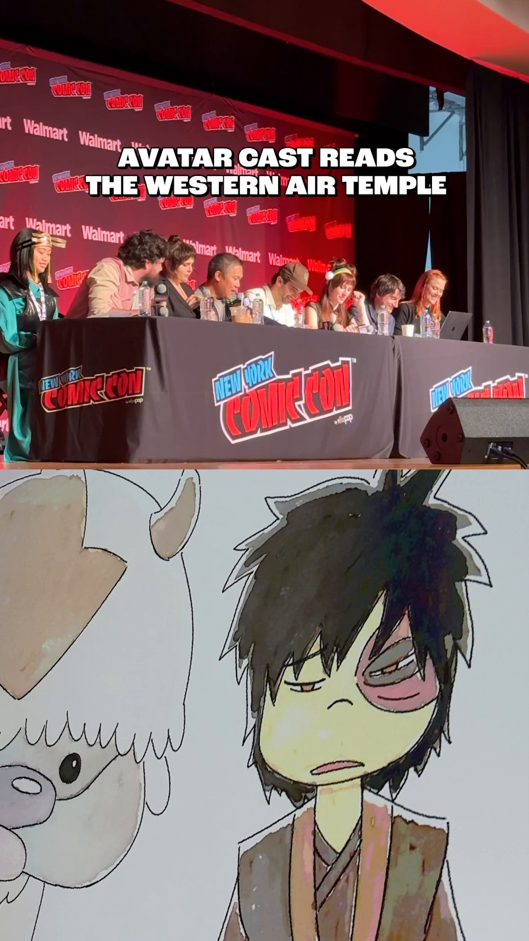 Instagram post by @avatarlegends for Paramount. Caption reads: these drawings of appa are TOO cute #NYCC.