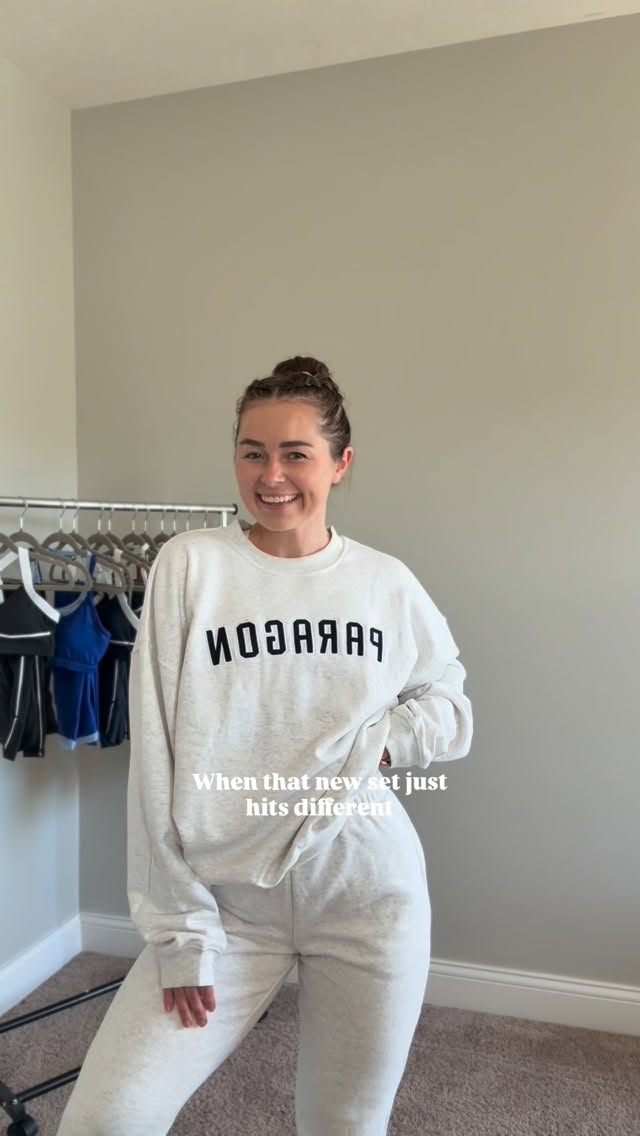 Instagram post by @khill_fit for Paragon Fitwear. Caption reads: NEW PARAGON DROP 🌟 + SHOPPING SPREE ON ME....